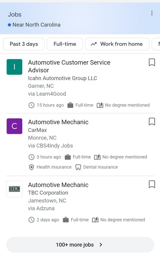 north carolina automotive jobs