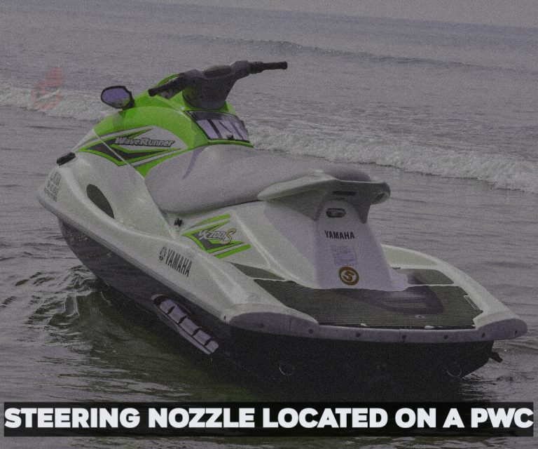 Where is the Steering Nozzle located on a PWC